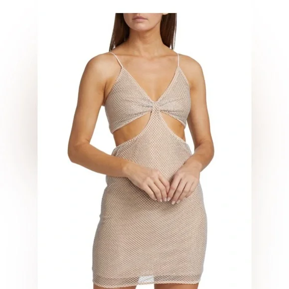 Alice + Olivia | Dresses | Alice Olivia Havana Crystalembellished Mesh Mini  Dress | Poshmark